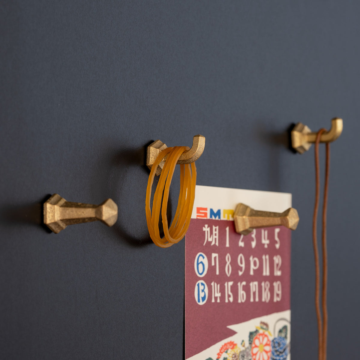 BRASS MAGNET HOOK - L SHAPED, 2 PC SET