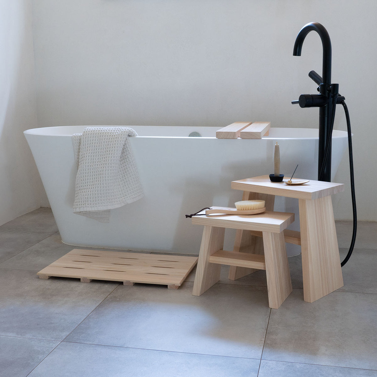 Hinoki Bath Stool - Torii Classic