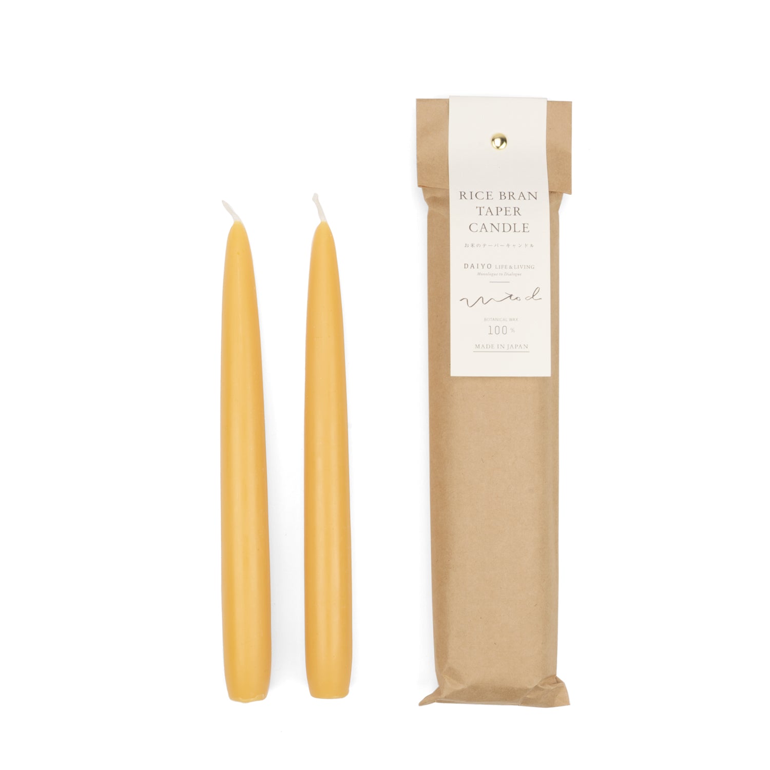Rice Bran Taper Candles