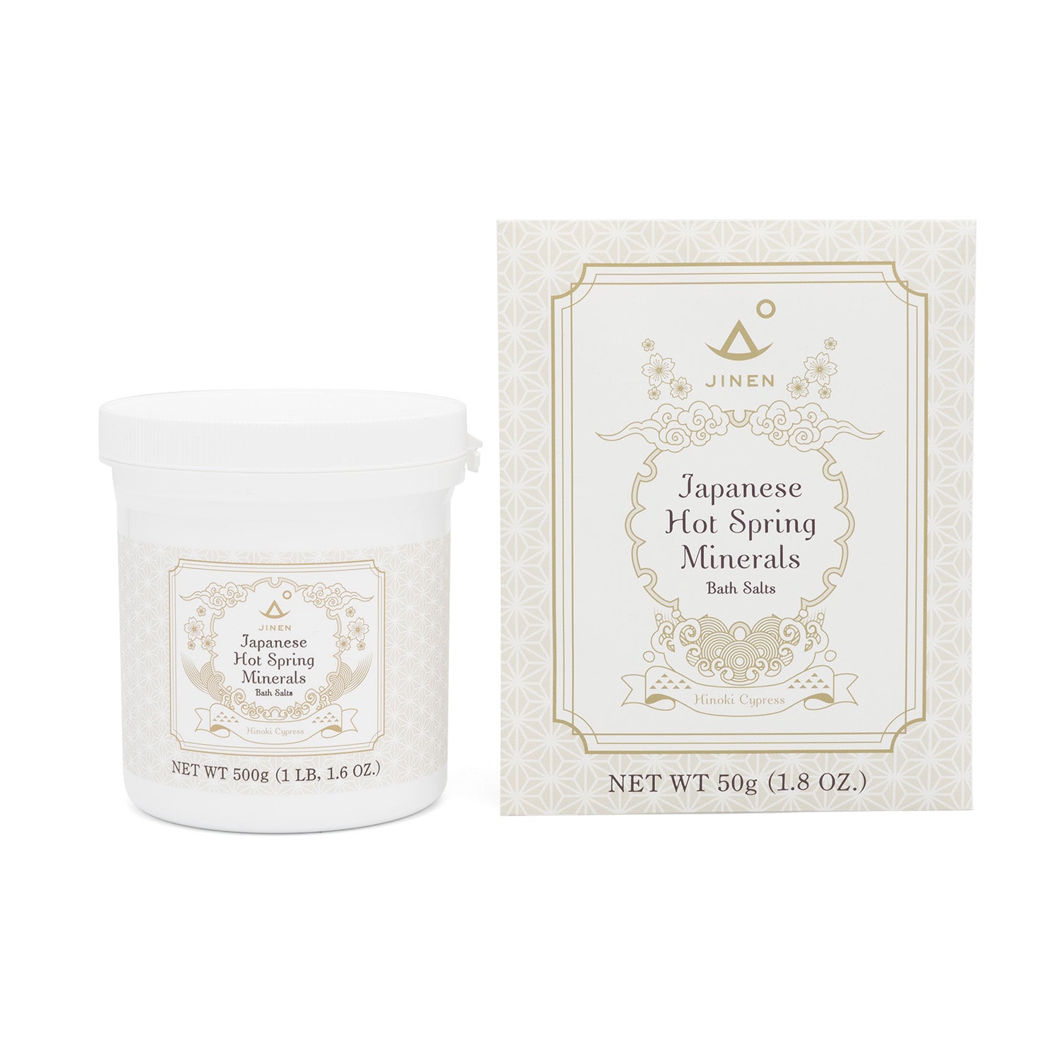 Japanese Hot Spring Minerals Bath Salts, Hinoki - 50g, 3 Pack