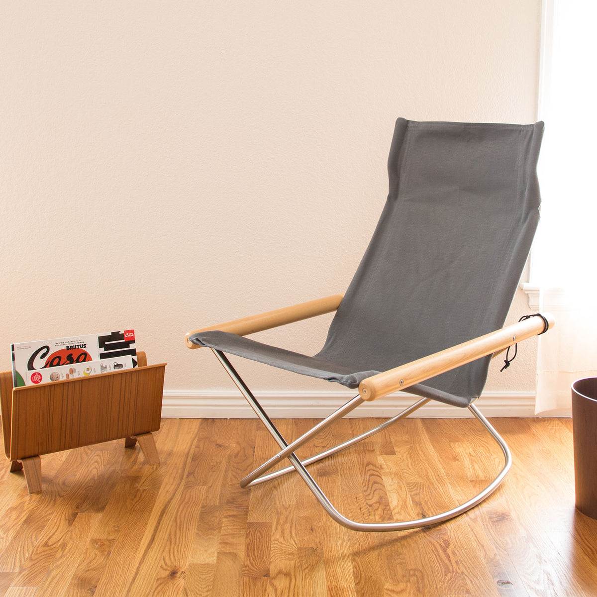 Rocking Chair, Gray-Chair-Nychair X-JINEN