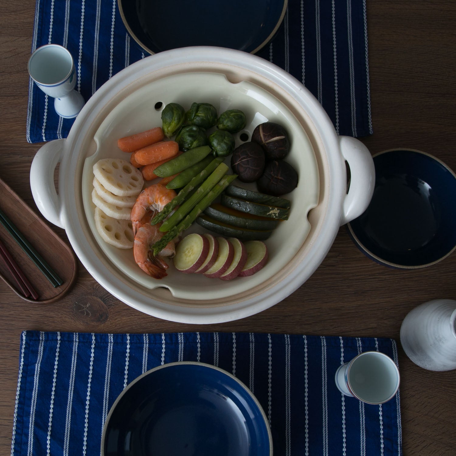 Mushi Nabe - Donabe Steamer - Large-Clay Hot Pot-Nagatani-en-JINEN